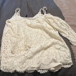 Beautiful lace top by black and white